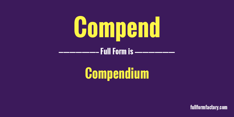 compend-full-form