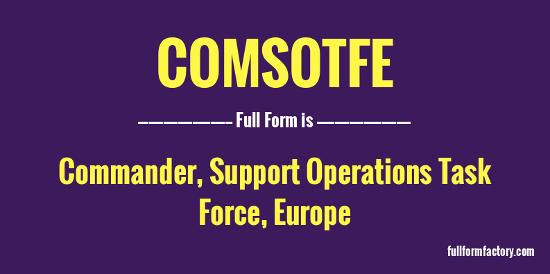 comsotfe-full-form