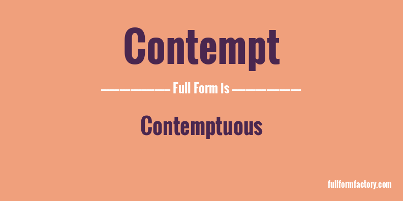 contempt-full-form