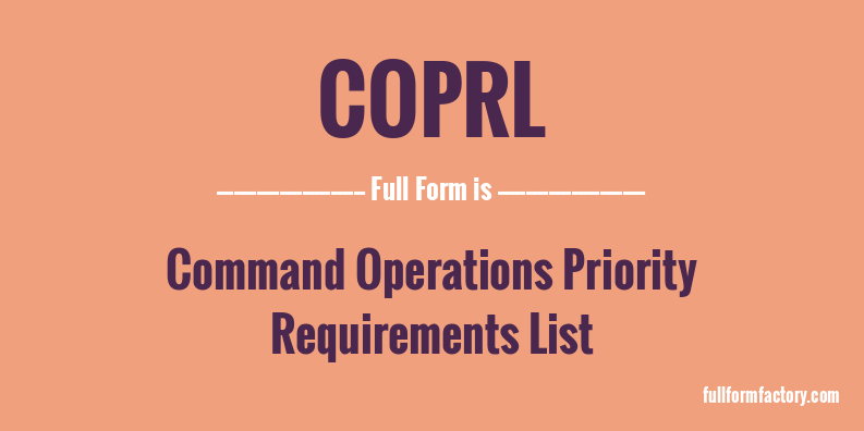 coprl-full-form