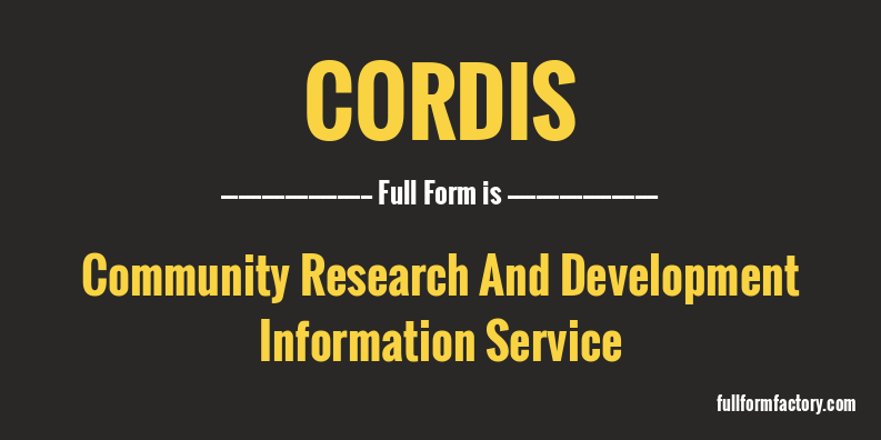 cordis-full-form
