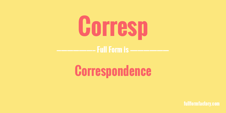 corresp-full-form