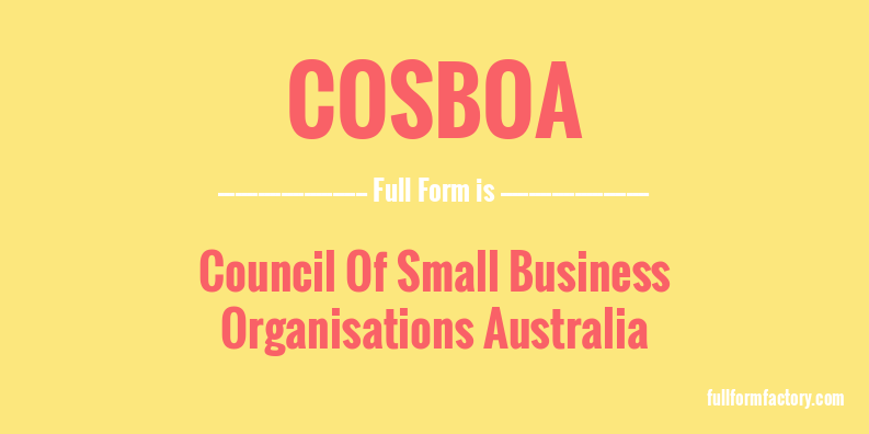 cosboa-full-form