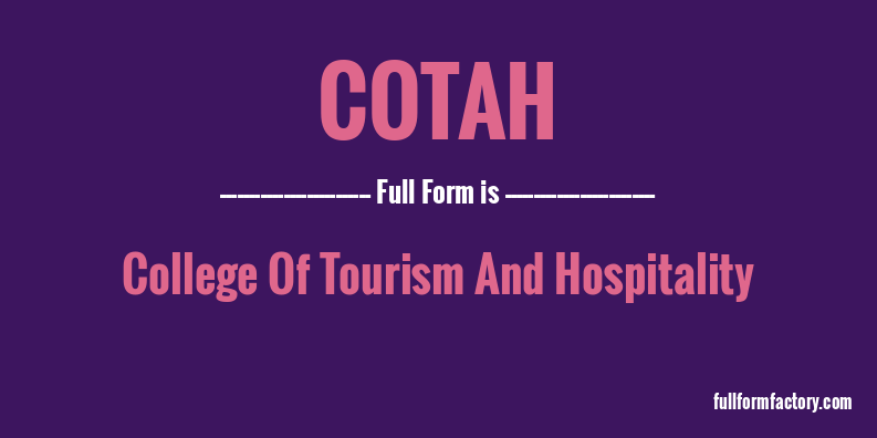 cotah-full-form