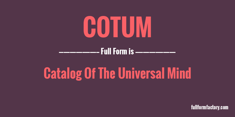 cotum-full-form