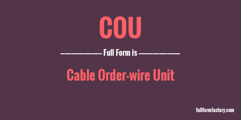 cou-full-form