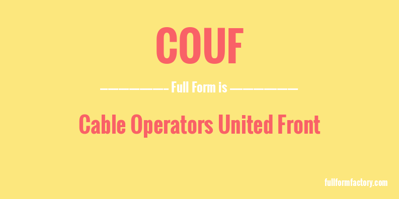 couf-full-form
