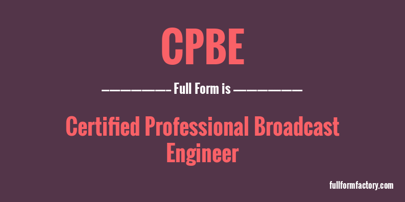 cpbe-full-form