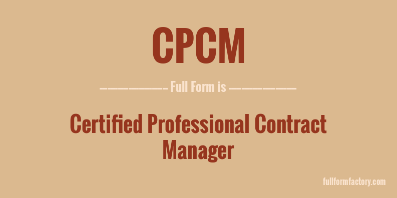 cpcm-full-form