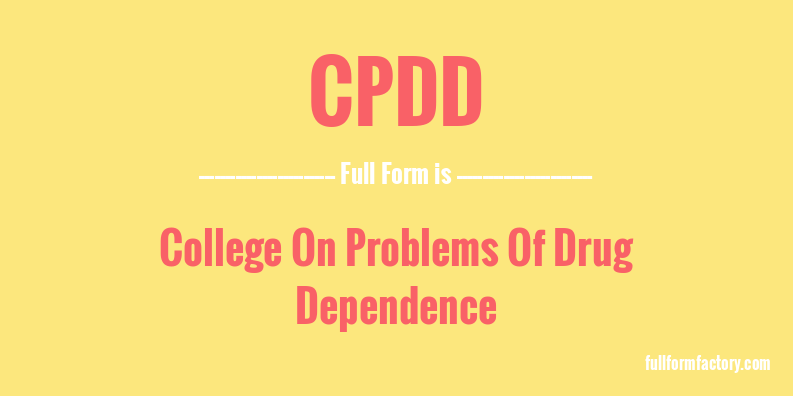 cpdd-full-form