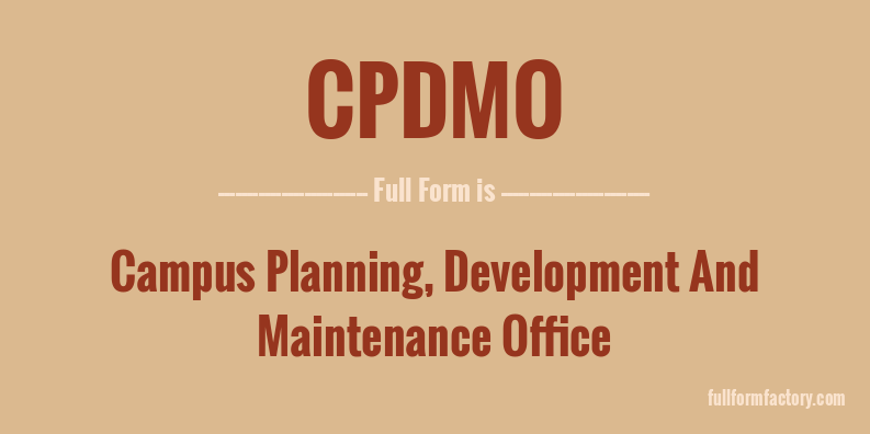 cpdmo-full-form