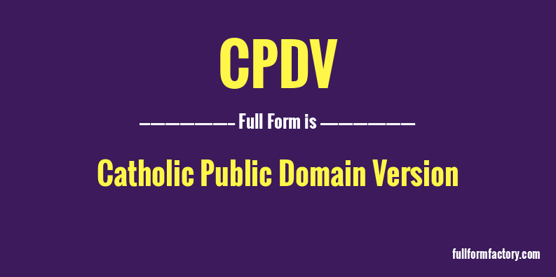 cpdv-full-form