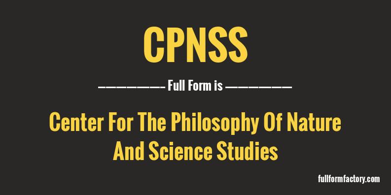 cpnss-full-form