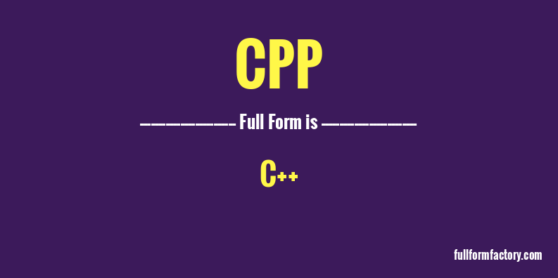cpp-full-form