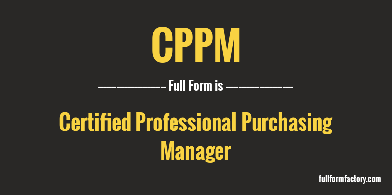 cppm-full-form