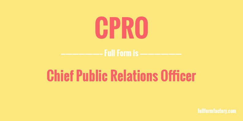 cpro-full-form