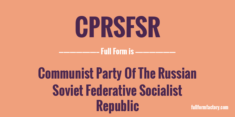 cprsfsr-full-form