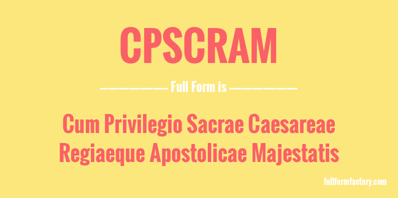 cpscram-full-form