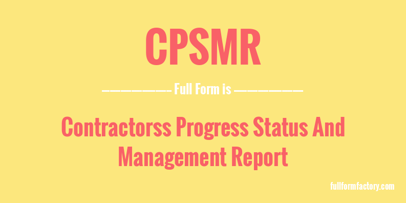 cpsmr-full-form