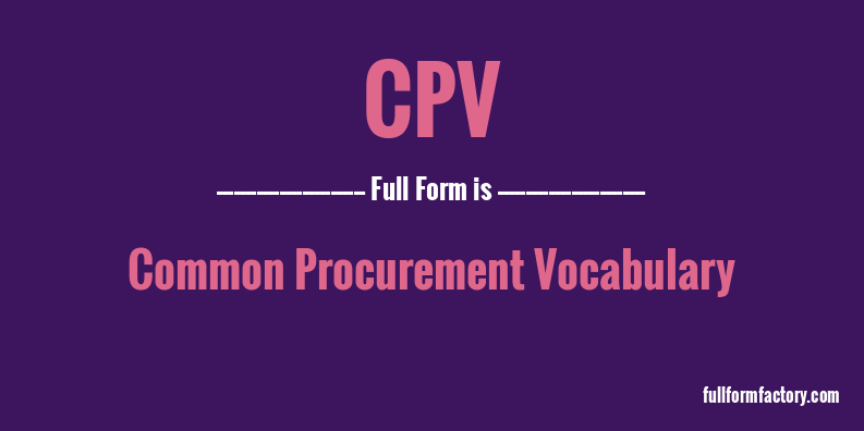 cpv-full-form