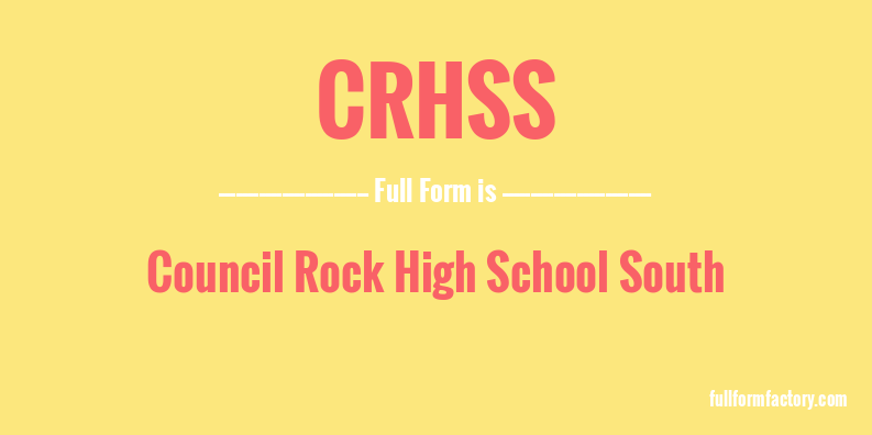 crhss-full-form