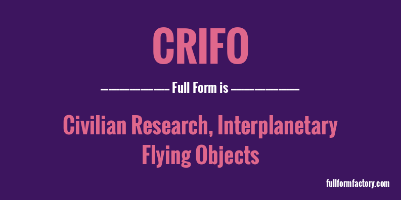 crifo-full-form