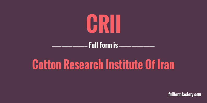 crii-full-form