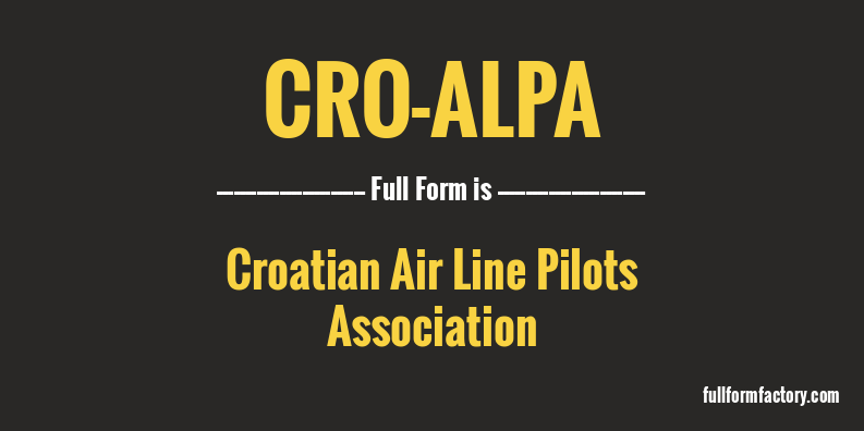 cro-alpa-full-form