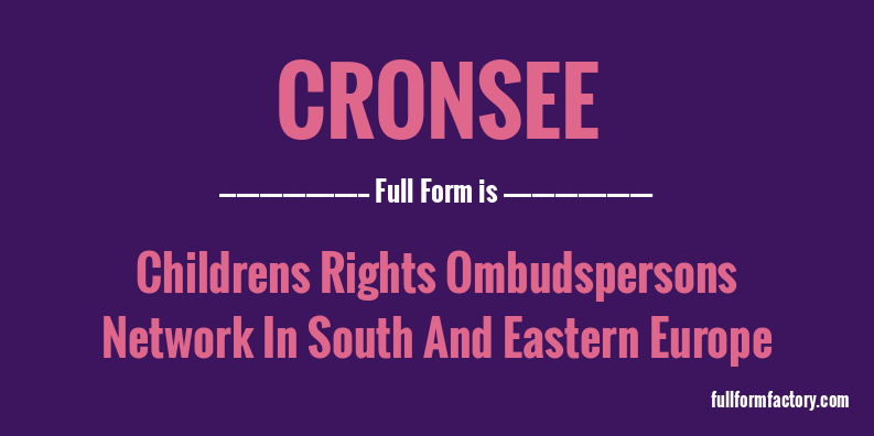 cronsee-full-form