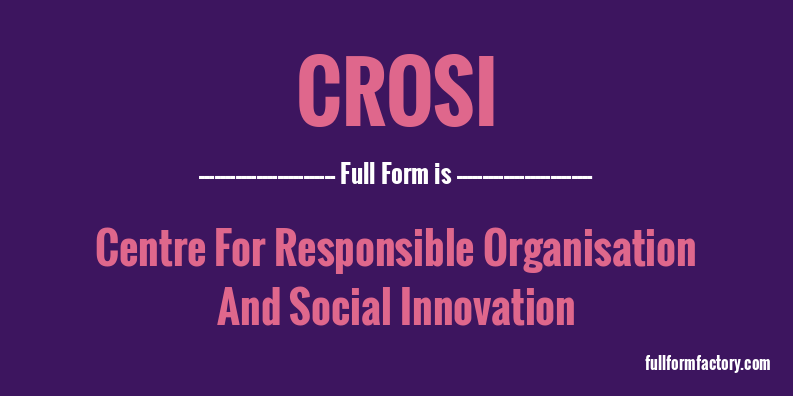 crosi-full-form