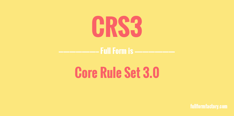 crs3-full-form