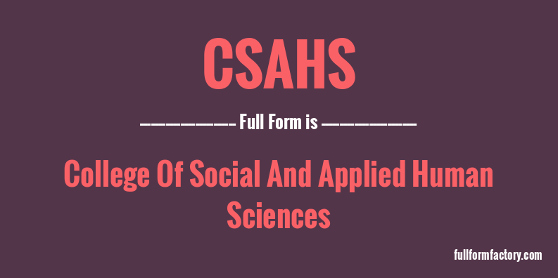 csahs-full-form