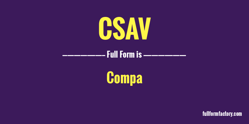 csav-full-form