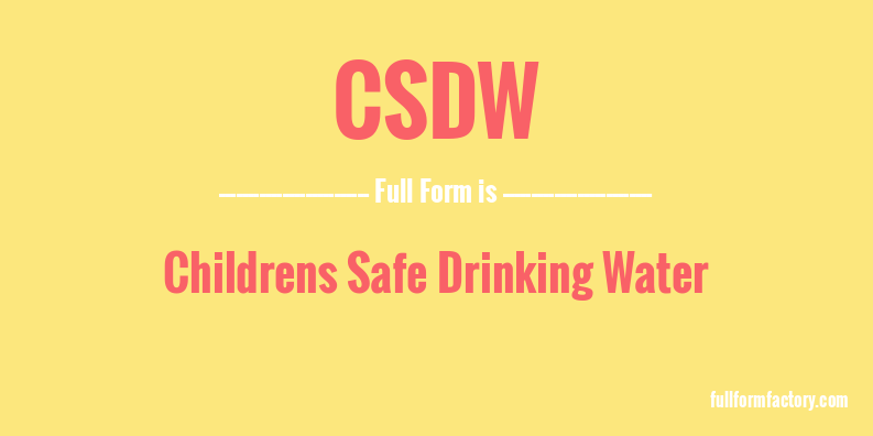 csdw-full-form