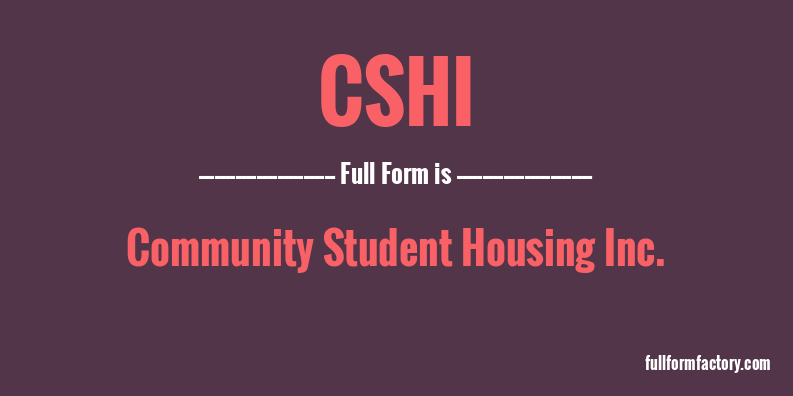 cshi-full-form