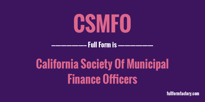 csmfo-full-form