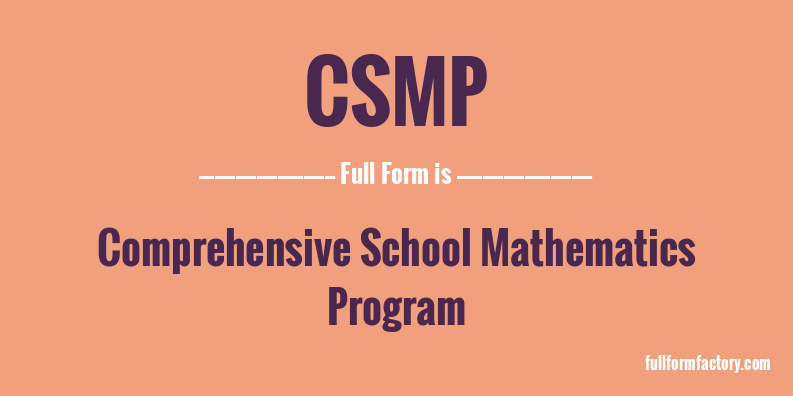 csmp-full-form