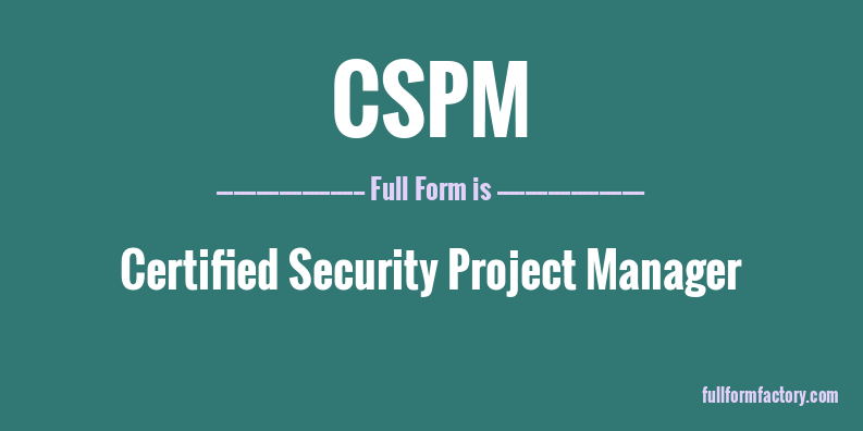 cspm-full-form