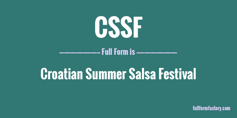 cssf-full-form