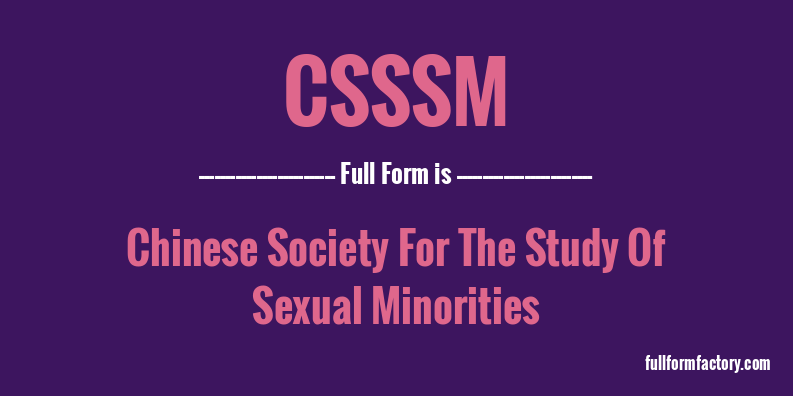 csssm-full-form