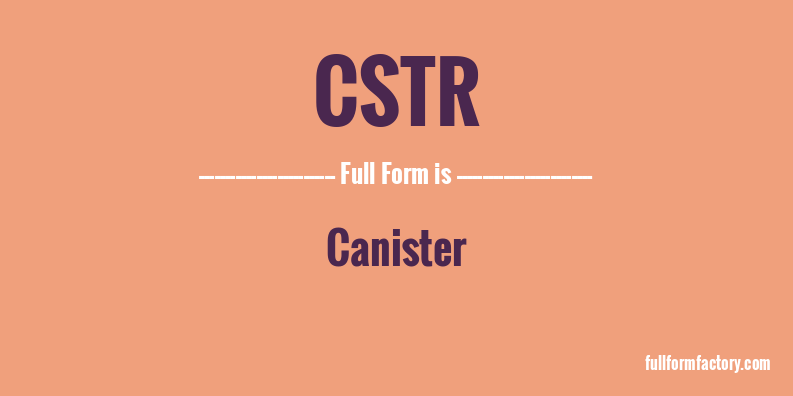cstr-full-form