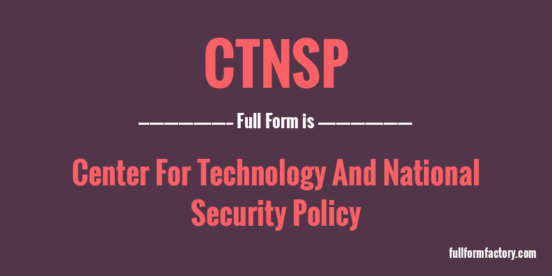 ctnsp-full-form