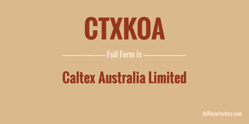 ctxkoa-full-form