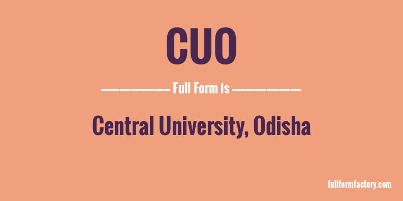 cuo-full-form