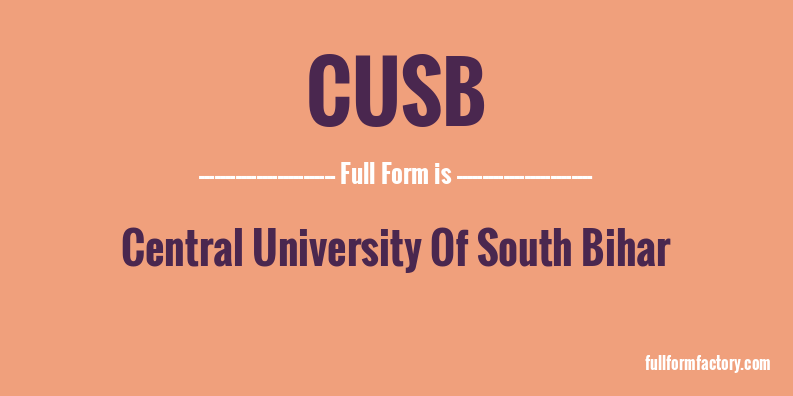cusb-full-form