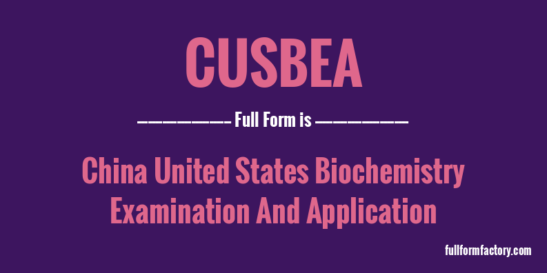 cusbea-full-form
