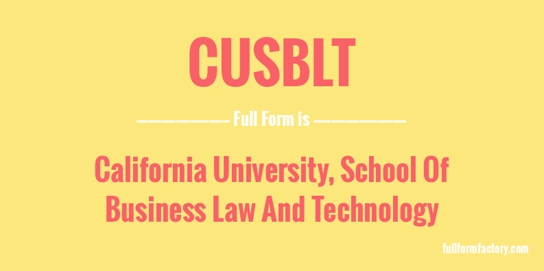 cusblt-full-form