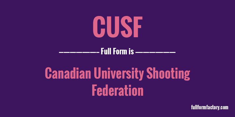 cusf-full-form