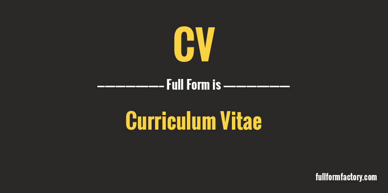 cv-full-form
