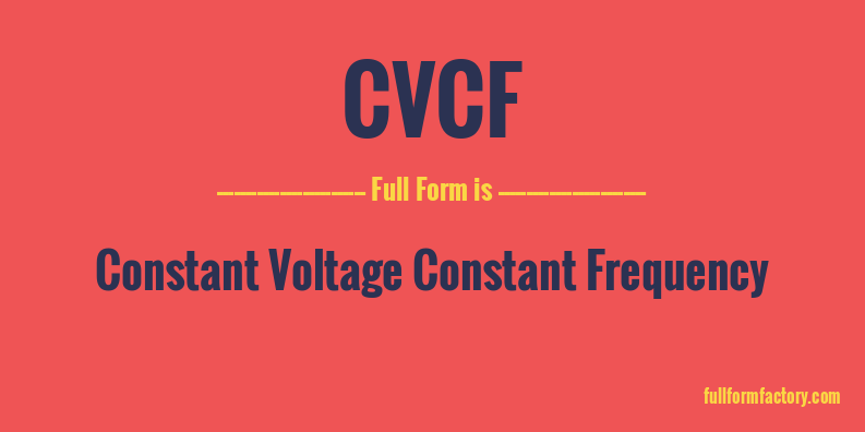 cvcf-full-form